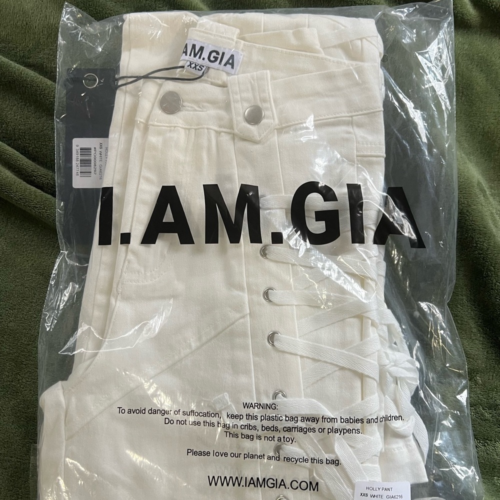 I.AM.GIA White Lace-Up Holly Pant